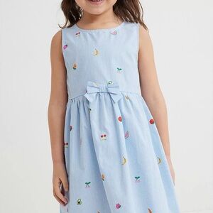 H&M Blue Striped Dress with Fruit Print 6x #0040